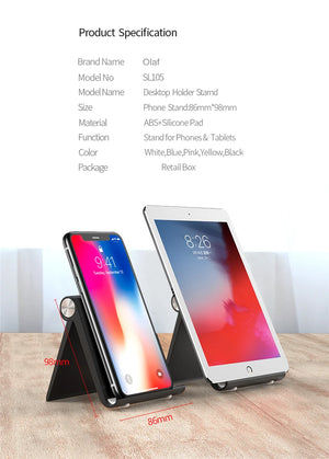 Soporte de Escritorio para Celular y Tablet – Universal, Portátil y Resistente | Compatible con iPhone, Samsung y más