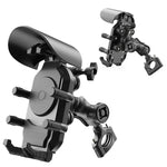 Soporte para Celular con Carga Inalámbrica USB Tipo C para Moto – Antirrobo, Amortiguador y Parasol | Compatible con 5.5" a 6.3"