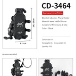 Soporte Universal para Celular con Amortiguador de Silicona – Compatible con Moto, E-bike y Bicicleta | Fijación en Manillar o Retrovisor