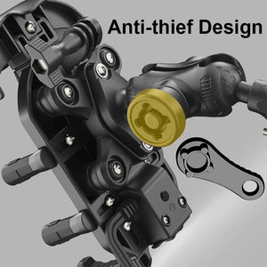 Soporte para Celular con Carga Inalámbrica USB Tipo C para Moto – Antirrobo, Amortiguador y Parasol | Compatible con 5.5" a 6.3"