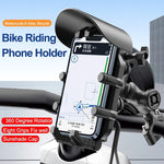 Soporte para Celular con Carga Inalámbrica USB Tipo C para Moto – Antirrobo, Amortiguador y Parasol | Compatible con 5.5" a 6.3"
