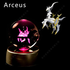 Lámpara Pokebola LED 3D con Base Multicolor | Pikachu, Mewtwo, Gengar, Snorlax y más