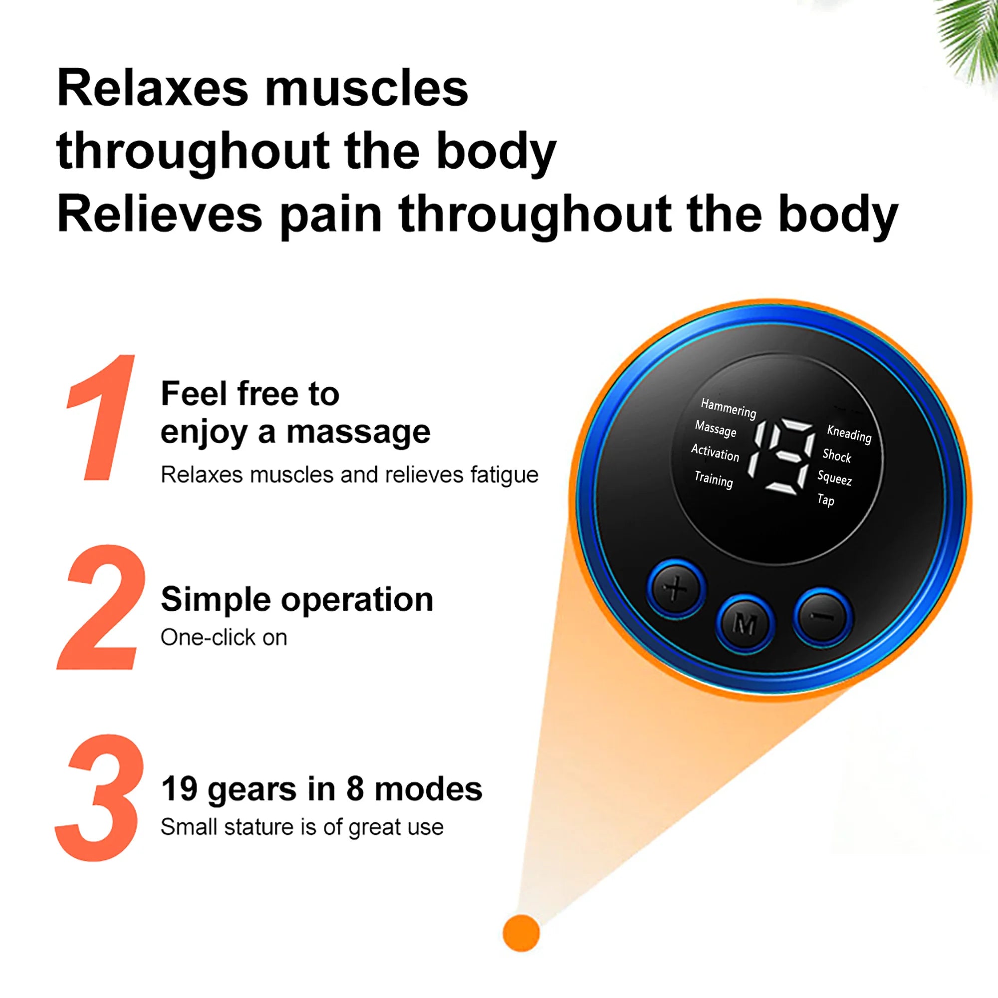 Mini Masajeador Eléctrico EMS – Portátil para Cuello, Espalda y Cuerpo | 8 Modos | Alivio Muscular y Estrés