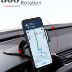 Soporte Universal para Celular en Auto – Rotación 360° | Montaje en Tablero o Parabrisas