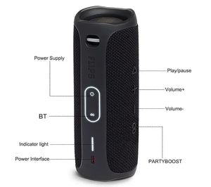 Bocina JBL Flip 5 Bluetooth | Sonido Estéreo, Resistente al Agua IPX7, Portátil para Exteriores y Fiestas