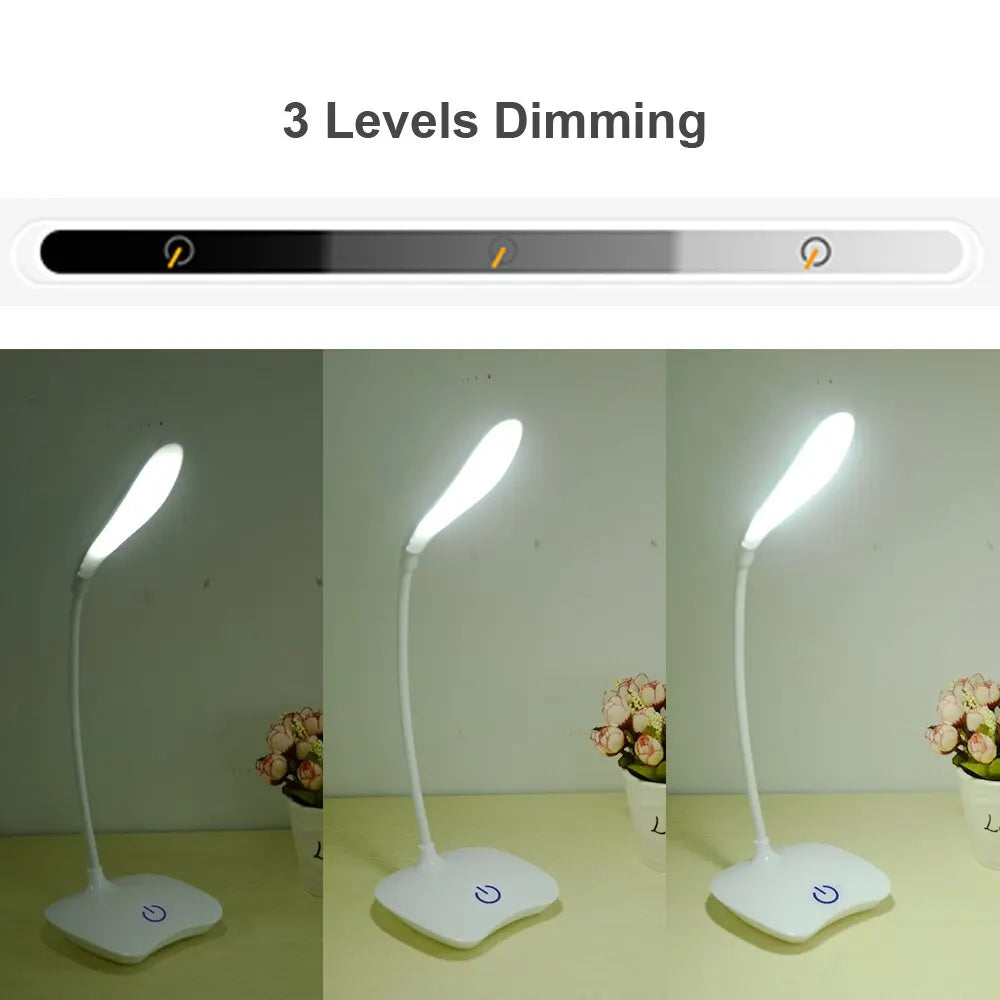 💡 Lámpara LED Recargable de Escritorio | Luz Nocturna de Protección Ocular para Estudio y Dormitorio