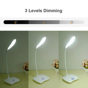 💡 Lámpara LED Recargable de Escritorio | Luz Nocturna de Protección Ocular para Estudio y Dormitorio