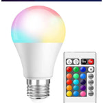 Foco LED RGB 16 Colores con Control Remoto – E27 220V, Luz Multicolor Regulable, 8W, Ambiente Inteligente