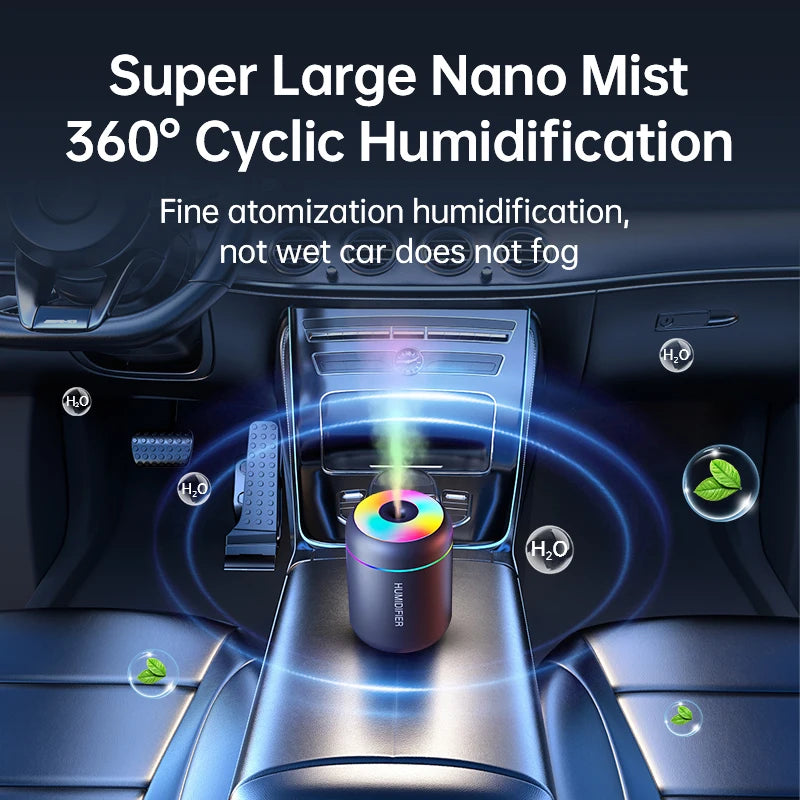 Mini Humidificador Aromaterapia 180 ml – Difusor USB con Luz LED para Casa, Auto o Recámara