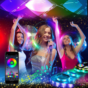 Tira LED RGB - RGBW - WS2812 con Control por App y Control Remoto – Decoración para Recámara