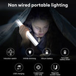 Luz Nocturna LED con Sensor de Movimiento Recargable USB Tipo C – Para Armarios, Escaleras y Cocina