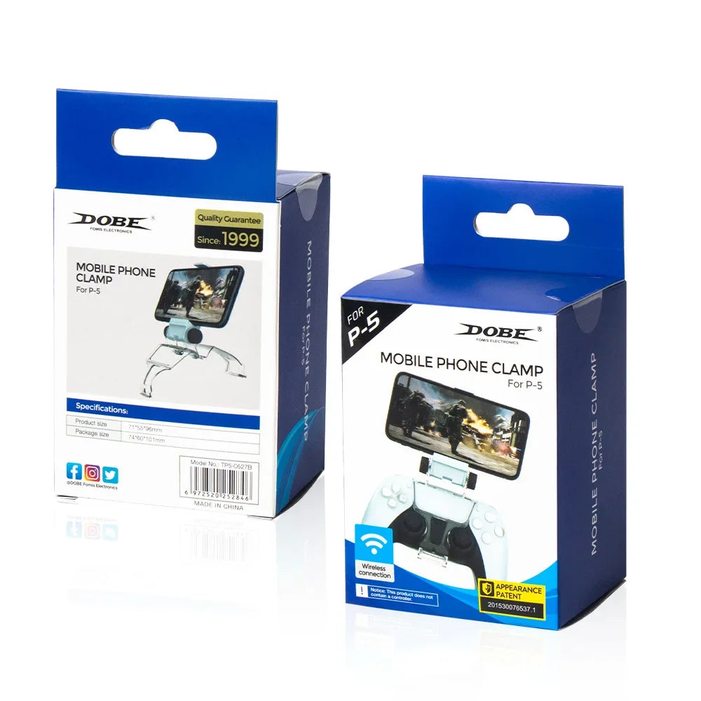 Soporte Clip para Celular Compatible con Control PS5 | Ajuste de Ángulo 180° – Ideal para Gaming Móvil