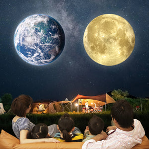Lámpara Proyector Luna y Tierra – Luz Ambiental con Proyección Giratoria Dormitoria | USB | Ideal paro, Regalo o Decoración
