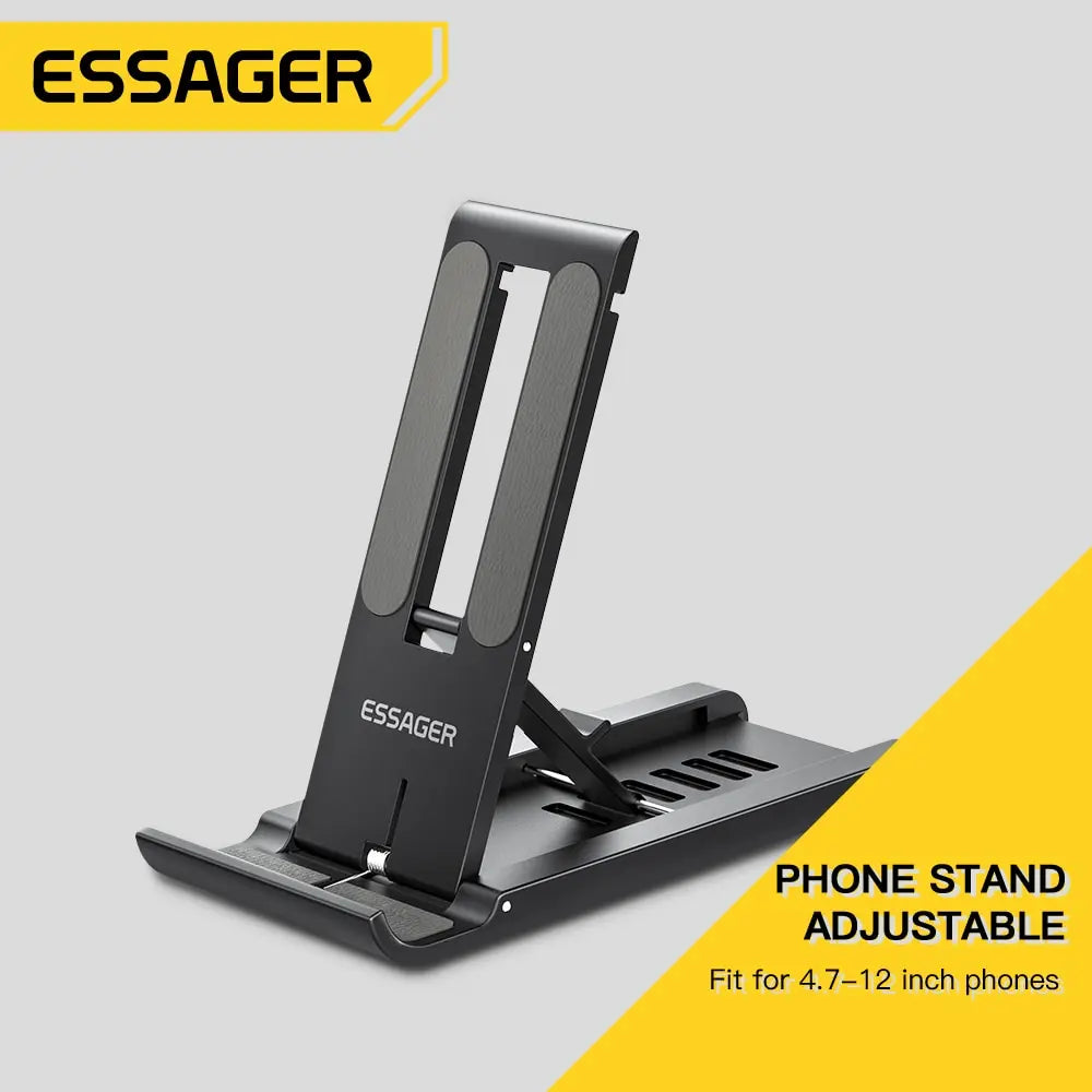 Soporte de Escritorio Plegable Essager – Mini Base Portátil para Celular o Tablet | Compatible con iPhone, Xiaomi, iPad