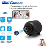Mini Cámara X5 1080P con Visión Nocturna y Detección de Movimiento – WiFi Inalámbrica, Portátil, Vigilancia desde App Móvil