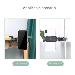 Soporte Universal para Celular con Clip Giratorio 360° | Montura para Trípode, Micrófono y Más