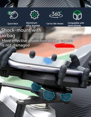 Soporte Premium para Celular CFMOTO 450SR – Amortiguador Antivibración y Giro 360° para Navegación Segura en Moto