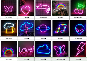 Luz Neón LED Decorativa – 29 Diseños Modernos | USB/Batería | Ideal para Cuartos, Gaming, Fiestas y Regalos