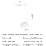 💡 Lámpara LED Recargable de Escritorio | Luz Nocturna de Protección Ocular para Estudio y Dormitorio
