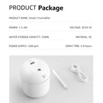 Mini Humidificador USB 250 ml – Difusor Ultrasónico Silencioso con Luz LED para Aromaterapia | Hogar, Oficina o Auto