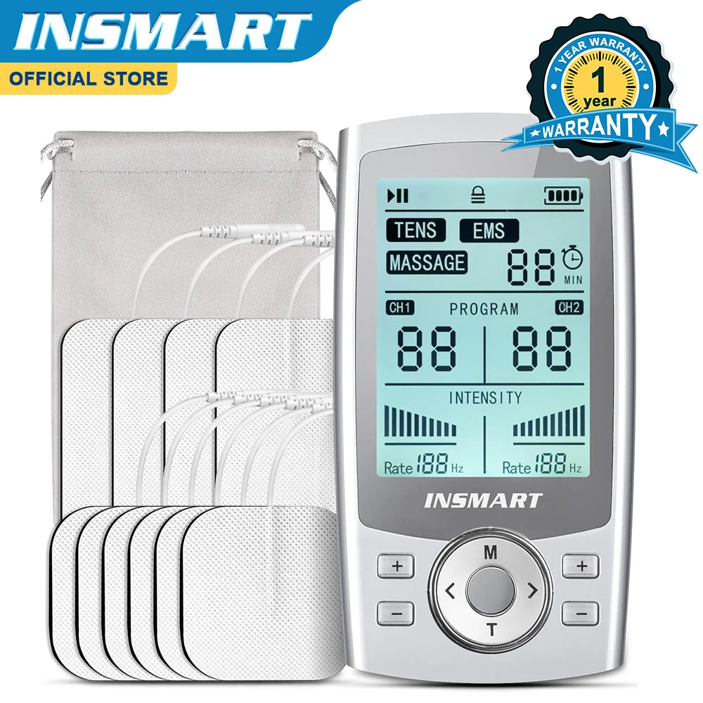 Mini Masajeador Eléctrico EMS – Portátil para Cuello, Espalda y Cuerpo | 8 Modos | Alivio Muscular y Estrés
