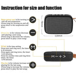 Bocina Bluetooth 5.0 Portátil – Altavoz Inalámbrico Estéreo con Sonido 3D, Tarjeta TF, Radio FM y Diseño Compacto
