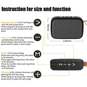 Bocina Bluetooth 5.0 Portátil – Altavoz Inalámbrico Estéreo con Sonido 3D, Tarjeta TF, Radio FM y Diseño Compacto
