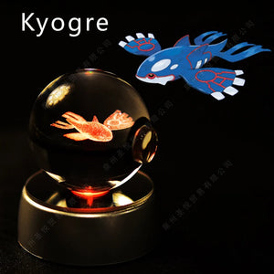 Lámpara Pokebola LED 3D con Base Multicolor | Pikachu, Mewtwo, Gengar, Snorlax y más