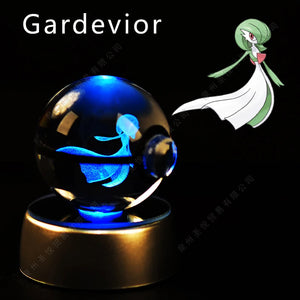 Lámpara Pokebola LED 3D con Base Multicolor | Pikachu, Mewtwo, Gengar, Snorlax y más