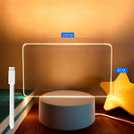 Lámpara LED de Acrílico con Mensajes – Tablero de Notas Luminoso USB con Pluma
