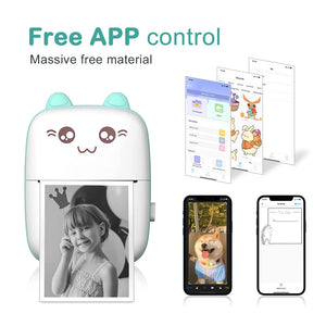 Mini Impresora Térmica Portátil Bluetooth | Sin Tinta, Recargable y Multifuncional para Fotos, Notas y Estudio