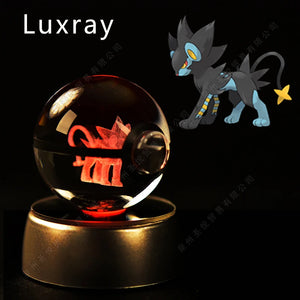Lámpara Pokebola LED 3D con Base Multicolor | Pikachu, Mewtwo, Gengar, Snorlax y más