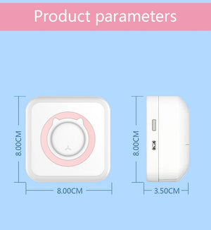 Mini Impresora Térmica Portátil Bluetooth | Sin Tinta, Recargable y Multifuncional para Fotos, Notas y Estudio