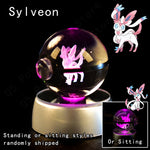 Lámpara Pokebola LED 3D con Base Multicolor | Pikachu, Mewtwo, Gengar, Snorlax y más