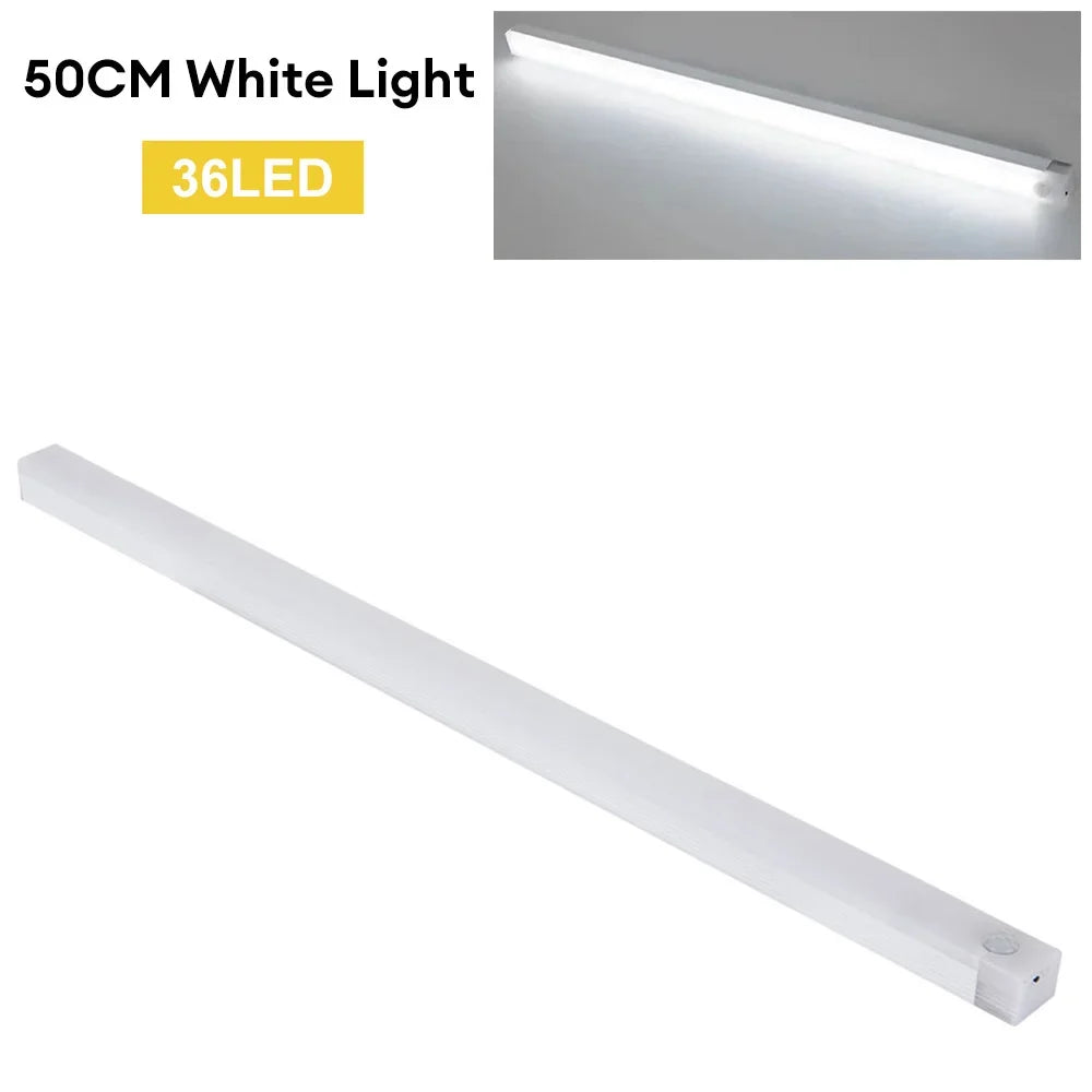 Luz Nocturna LED con Sensor de Movimiento Recargable USB Tipo C – Para Armarios, Escaleras y Cocina
