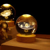 Luz Nocturna LED USB Bola de Cristal Galáctica 3D | Lámpara Luna y Planeta para Decoración de Hogar y Regalos