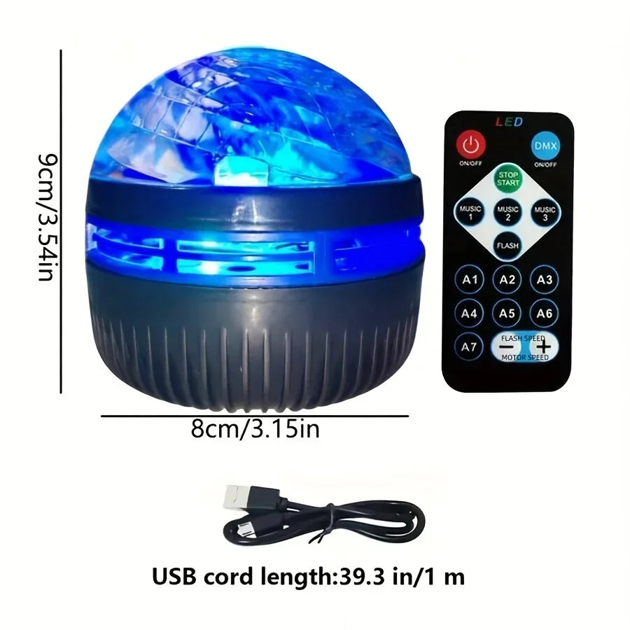 Proyector LED Cielo Estrellado – Luz Nocturna con Control Remoto | USB 5V | Ideal para Cuartos, Niños y Regalos Originales