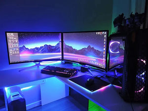 Tira LED RGB con Bluetooth y App –5 m | Control desde Celular + Control Remoto | Ideal para Cuartos Gamer, TV y Decoración Moderna