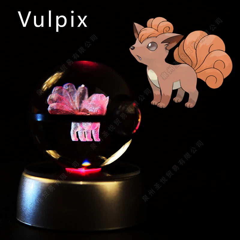 Lámpara Pokebola LED 3D con Base Multicolor | Pikachu, Mewtwo, Gengar, Snorlax y más