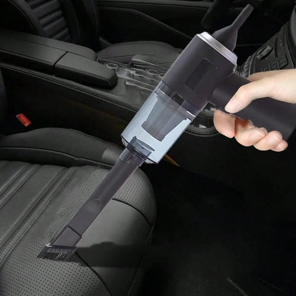 Aspiradora 3 en 1 Portátil con Succión y Soplado – Recargable por USB para Auto y Hogar