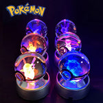 Lámpara Pokebola LED 3D con Base Multicolor | Pikachu, Mewtwo, Gengar, Snorlax y más