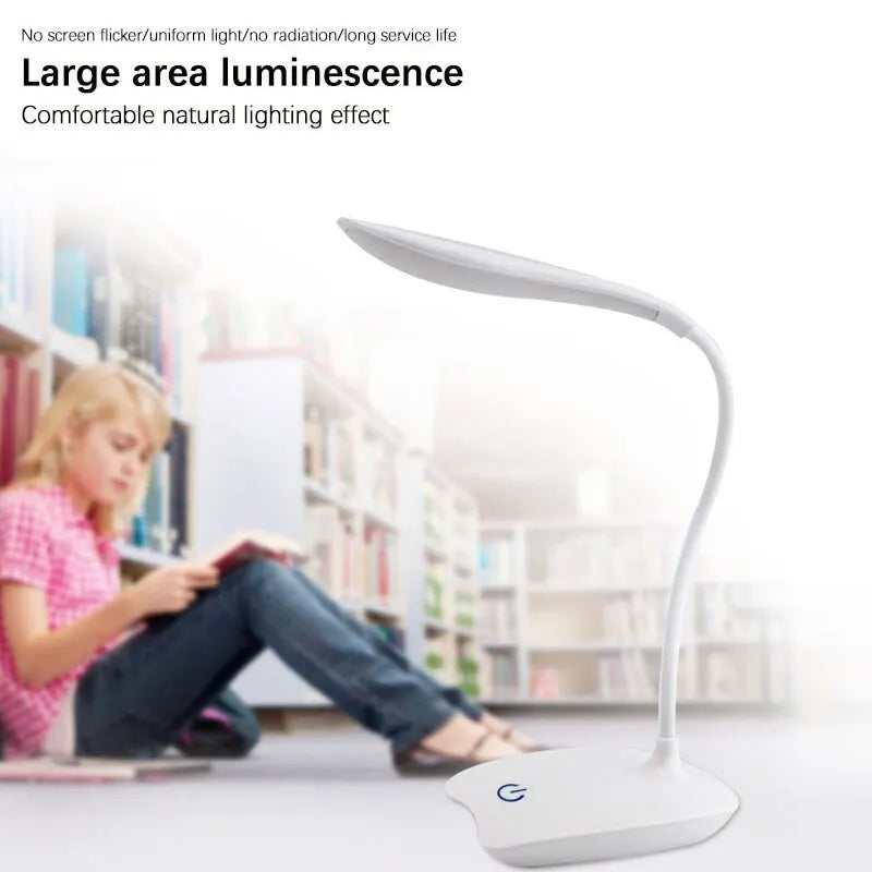 💡 Lámpara LED Recargable de Escritorio | Luz Nocturna de Protección Ocular para Estudio y Dormitorio