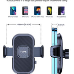 Soporte TOPK para Celular en Auto – Montaje en Ventila de Aire | Compatible con Teléfonos Grandes (4.5''–6.7")