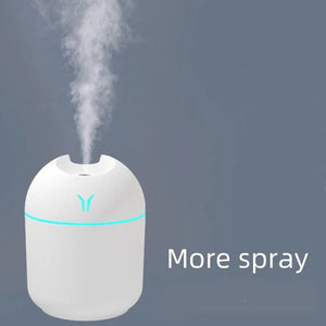 Mini Humidificador USB 250 ml – Difusor Ultrasónico Silencioso con Luz LED para Aromaterapia | Hogar, Oficina o Auto