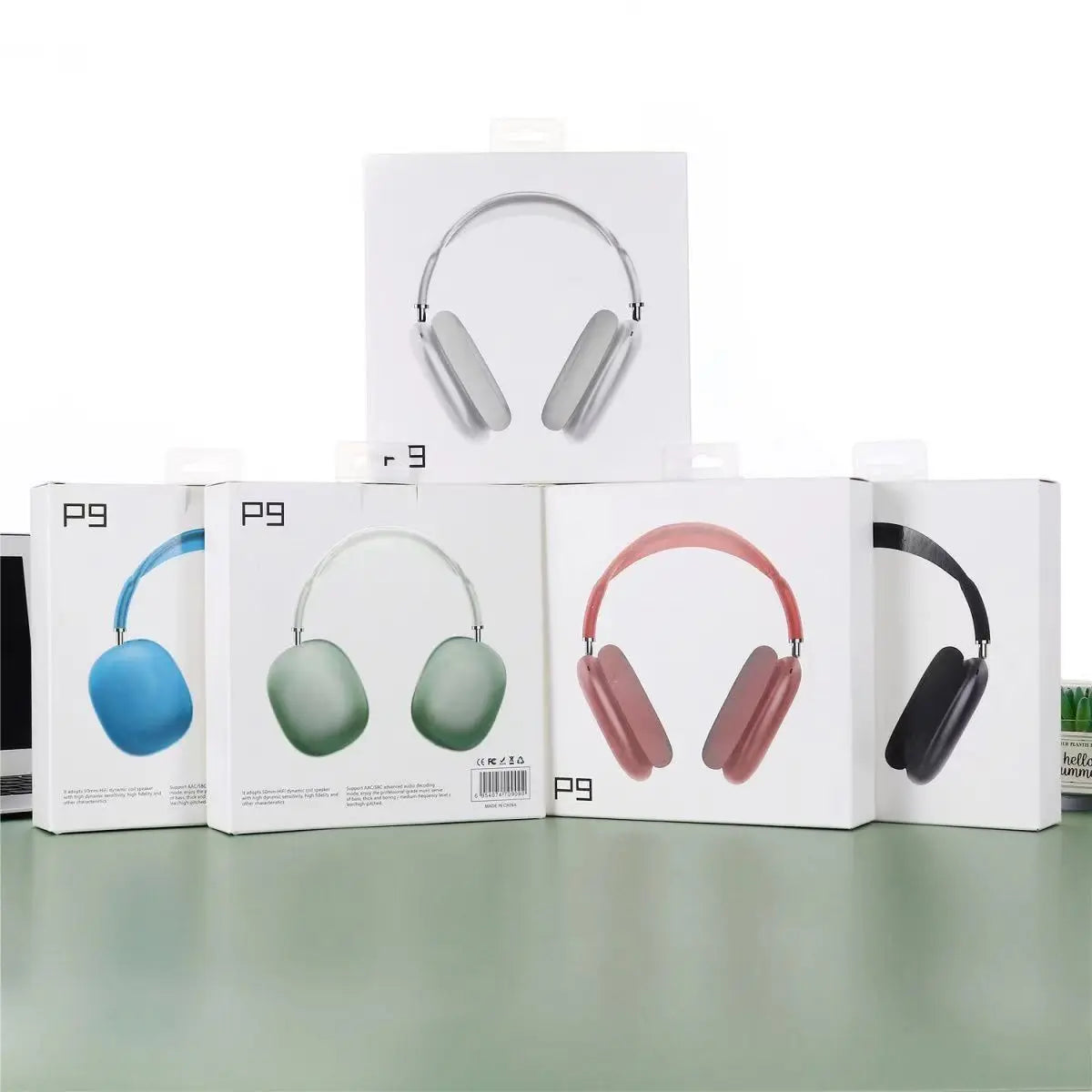 Audífonos Bluetooth P9 con Micrófono – Inalámbricos, Deportivos, Cancelación de Ruido, Compatibles con Juegos