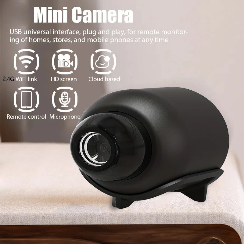 Mini Cámara X5 1080P con Visión Nocturna y Detección de Movimiento – WiFi Inalámbrica, Portátil, Vigilancia desde App Móvil
