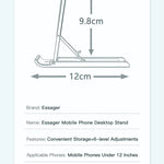 Soporte de Escritorio Plegable Essager – Mini Base Portátil para Celular o Tablet | Compatible con iPhone, Xiaomi, iPad