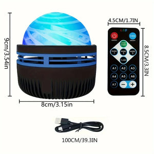 Proyector LED Cielo Estrellado – Luz Nocturna con Control Remoto | USB 5V | Ideal para Cuartos, Niños y Regalos Originales
