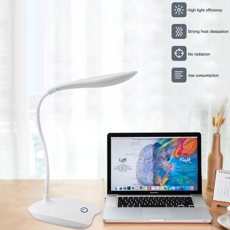 💡 Lámpara LED Recargable de Escritorio | Luz Nocturna de Protección Ocular para Estudio y Dormitorio