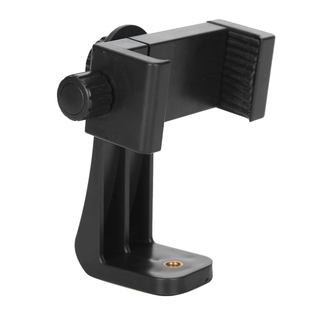 Soporte Universal para Celular con Giro 360° – Montura para Trípode con Rosca 1/4 para Grabación, Streaming o Escritorio